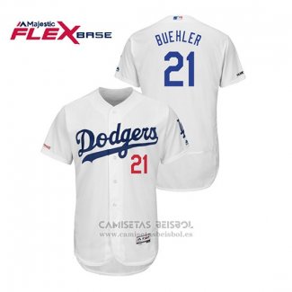 Camiseta Beisbol Hombre Los Angeles Dodgers Walker Buehler Flex Base Blanco