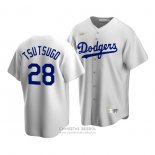 Camiseta Beisbol Hombre Los Angeles Dodgers Yoshitomo Tsutsugo Cooperstown Collection Primera Blanco