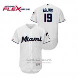 Camiseta Beisbol Hombre Miami Marlins Miguel Rojas 150th Aniversario Patch 2019 Flex Base Blanco