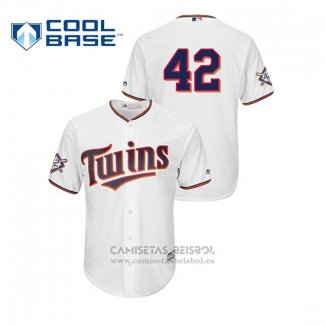 Camiseta Beisbol Hombre Minnesota Twins 2019 Jackie Robinson Day Cool Base Blanco