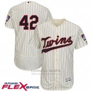 Camiseta Beisbol Hombre Minnesota Twins Jackie Robinson Crema Flex Base
