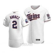 Camiseta Beisbol Hombre Minnesota Twins Luis Arraez Autentico Primera Blanco