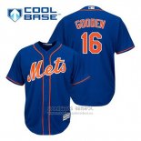 Camiseta Beisbol Hombre New York Mets Dwight Gooden 16 Azul Alterno Primera Cool Base