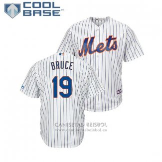 Camiseta Beisbol Hombre New York Mets Jay Bruce Cool Base Primera Blanco