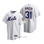 Camiseta Beisbol Hombre New York Mets Mike Piazza Replica Blanco