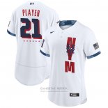 Camiseta Beisbol Hombre New York Mets Personalizada 2021 All Star Autentico Blanco