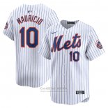 Camiseta Beisbol Hombre New York Mets Ronny Mauricio Primera Limited Blanco