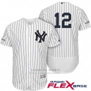 Camiseta Beisbol Hombre New York Yankees 2017 Postemporada Chase Headley Blanco Flex Base