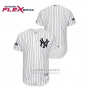 Camiseta Beisbol Hombre New York Yankees 2019 Postemporada Flex Base Blanco