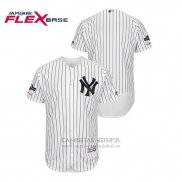 Camiseta Beisbol Hombre New York Yankees 2019 Postemporada Flex Base Blanco