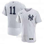 Camiseta Beisbol Hombre New York Yankees Anthony Volpe Primera Autentico Blanco Azul