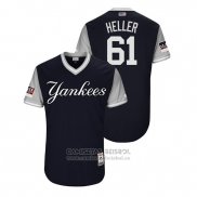 Camiseta Beisbol Hombre New York Yankees Ben Heller 2018 LLWS Players Weekend Heller Azul