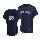 Camiseta Beisbol Hombre New York Yankees Erik Kratz Autentico Alterno 2020 Azul