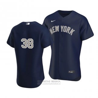 Camiseta Beisbol Hombre New York Yankees Erik Kratz Autentico Alterno 2020 Azul