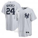 Camiseta Beisbol Hombre New York Yankees Gary Sanchez Primera Replica Blanco