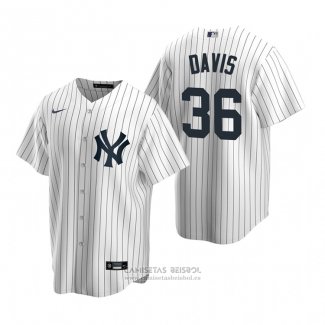 Camiseta Beisbol Hombre New York Yankees Jonathan Davis Replica Primera Blanco