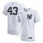 Camiseta Beisbol Hombre New York Yankees Jonathan Loaisiga Primera Elite Blanco
