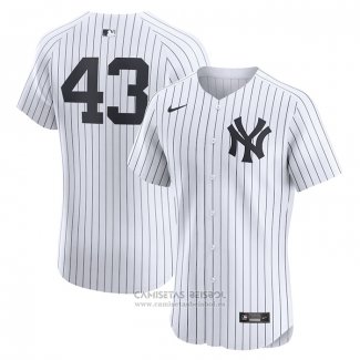 Camiseta Beisbol Hombre New York Yankees Jonathan Loaisiga Primera Elite Blanco