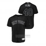 Camiseta Beisbol Hombre New York Yankees Luis Severino 2019 Players Weekend Autentico Negro