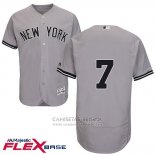 Camiseta Beisbol Hombre New York Yankees Mickey Mantl Autentico Collection Flex Base Gris