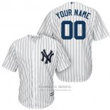 Camiseta Beisbol Hombre New York Yankees Personalizada Blanco