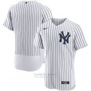 Camiseta Beisbol Hombre New York Yankees Primera Autentico Blanco