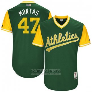 Camiseta Beisbol Hombre Oakland Athletics 2017 Little League World Series Frankie Montas Verde