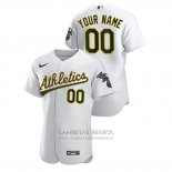 Camiseta Beisbol Hombre Oakland Athletics Personalizada Autentico Nike Blanco
