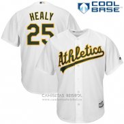 Camiseta Beisbol Hombre Oakland Athletics Ryon Healy Blanco Cool Base