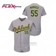 Camiseta Beisbol Hombre Oakland Athletics Sean Manaea 150th Aniversario Patch Autentico Flex Base Gris