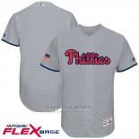 Camiseta Beisbol Hombre Philadelphia Phillies 2017 Estrellas y Rayas Gris Flex Base