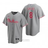 Camiseta Beisbol Hombre Philadelphia Phillies Freddy Galvis Replica Road Gris