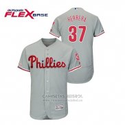 Camiseta Beisbol Hombre Philadelphia Phillies Odubel Herrera Flex Base Gris