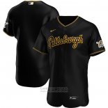 Camiseta Beisbol Hombre Pittsburgh Pirates Alterno Autentico Negro