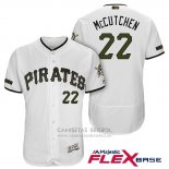 Camiseta Beisbol Hombre Pittsburgh Pirates Andrew Mccutchen Blanco 2018 Primera Alterno Flex Base