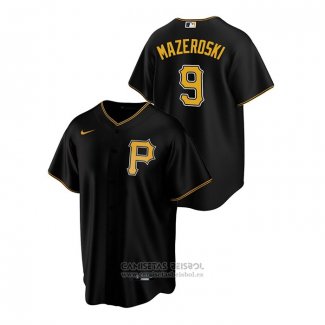 Camiseta Beisbol Hombre Pittsburgh Pirates Bill Mazeroski Replica Alterno Negro