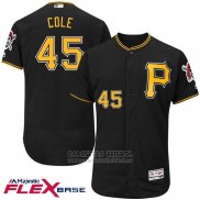 Camiseta Beisbol Hombre Pittsburgh Pirates Gerrit Cole Negro Flex Base Autentico Collection