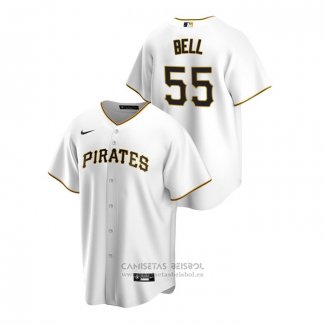 Camiseta Beisbol Hombre Pittsburgh Pirates Josh Bell Replica Primera Blanco