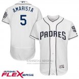 Camiseta Beisbol Hombre San Diego Padres 5 Alexi Amarista Blanco 2017 Flex Base