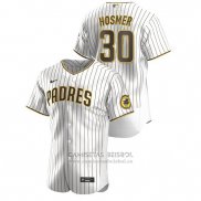 Camiseta Beisbol Hombre San Diego Padres Eric Hosmer Autentico Blanco Marron