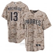 Camiseta Beisbol Hombre San Diego Padres Manny Machado USMC Alterno Replica Camuflaje