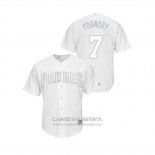 Camiseta Beisbol Hombre San Diego Padres Manuel Margot 2019 Players Weekend Replica Blanco