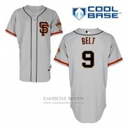 Camiseta Beisbol Hombre San Francisco Giants Brandon Belt 9 Gris Alterno Cool Base