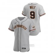 Camiseta Beisbol Hombre San Francisco Giants Brandon Belt Autentico 2020 Road Gris