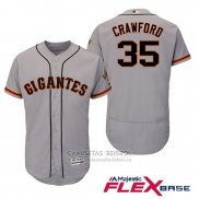 Camiseta Beisbol Hombre San Francisco Giants Brandon Crawford Gris Hispanic Heritage Flex Base