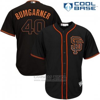 Camiseta Beisbol Hombre San Francisco Giants Negro Madison Bumgarner Cool Base Jugador