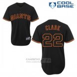 Camiseta Beisbol Hombre San Francisco Giants Will Clark 22 Negro Fashion Cool Base