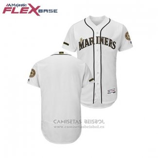 Camiseta Beisbol Hombre Seattle Mariners 2018 Dia de los Caidos Flex Base Blanco