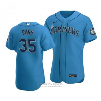 Camiseta Beisbol Hombre Seattle Mariners Justin Dunn Autentico Alterno Azul