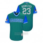 Camiseta Beisbol Hombre Seattle Mariners Nelson Cruz 2018 LLWS Players Weekend Boomstick Verde